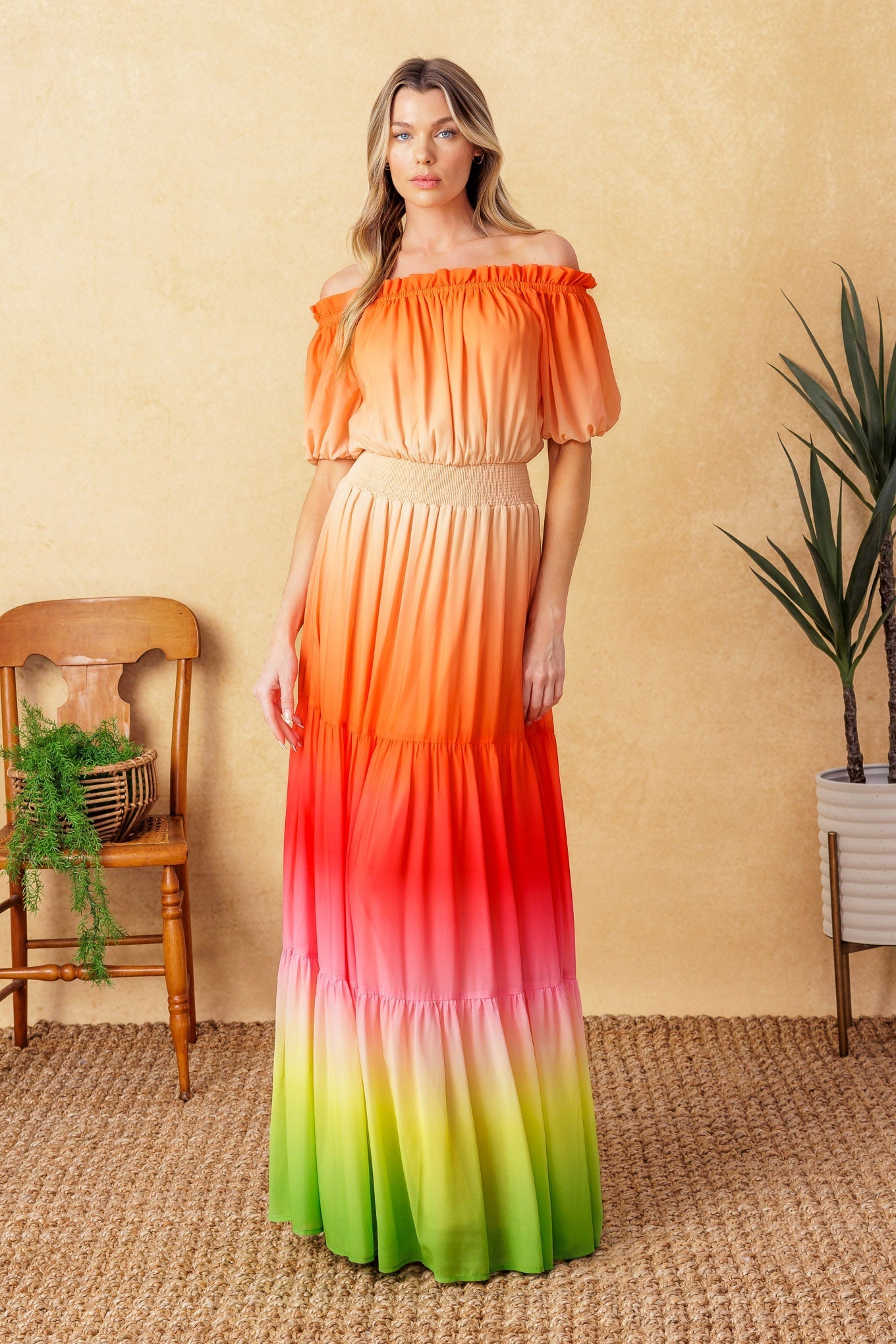 FORGOTTEN STORY WOVEN MAXI DRESS Flying Tomato